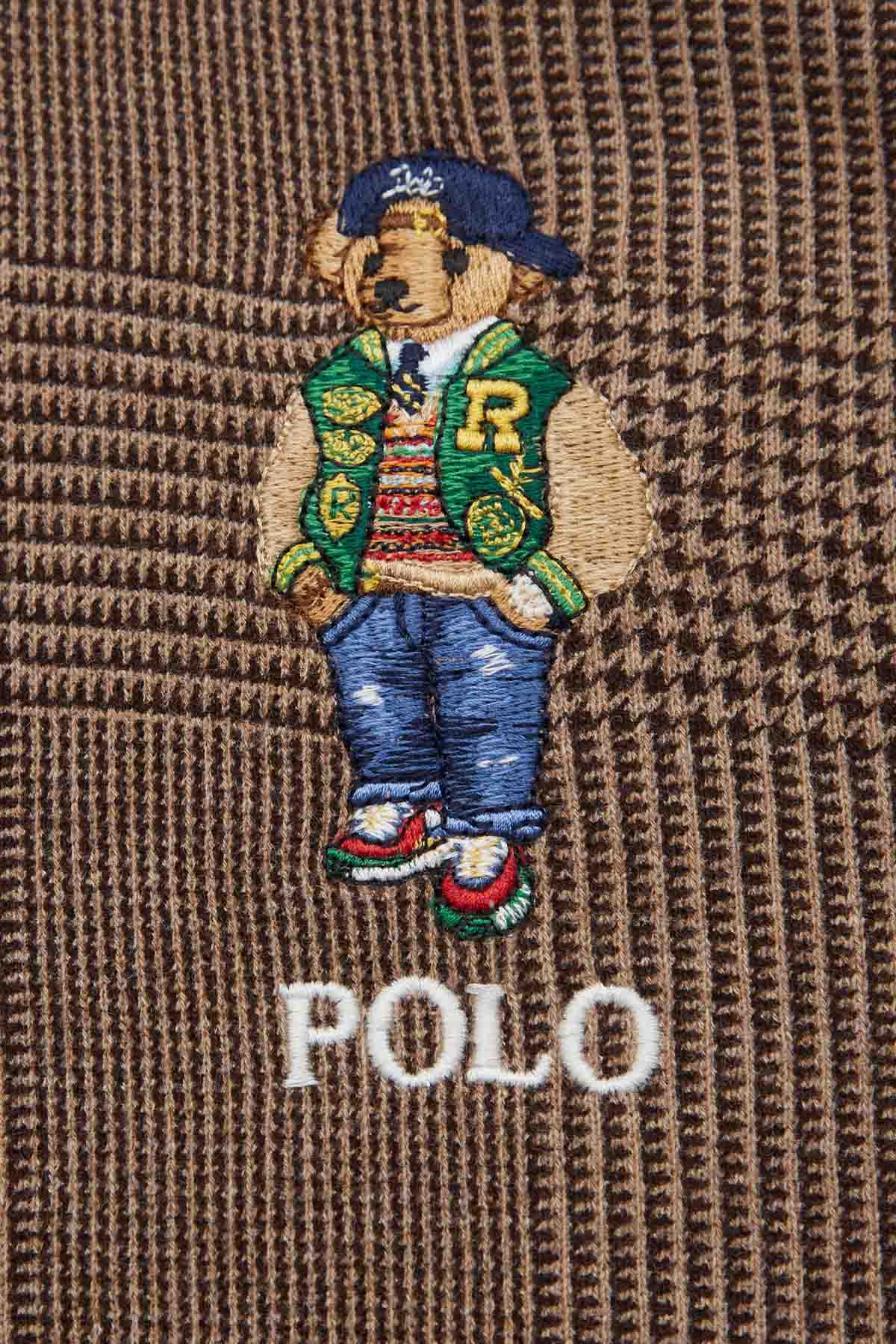 Polo Ralph Lauren Polo Bear Ekose Desenli Kapüşonlu Sweatshirt