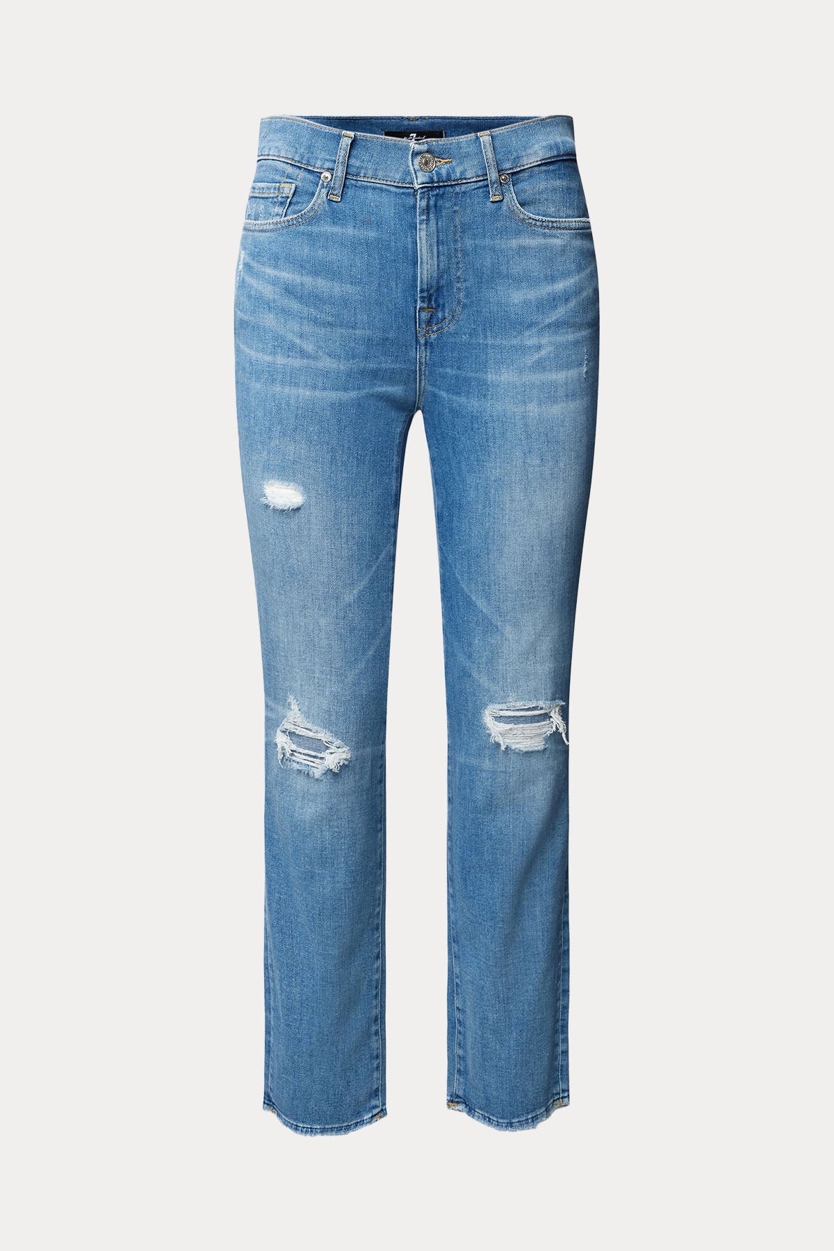 7 For All Mankind Straight Fit Streç Crop Jeans-Libas Trendy Fashion Store