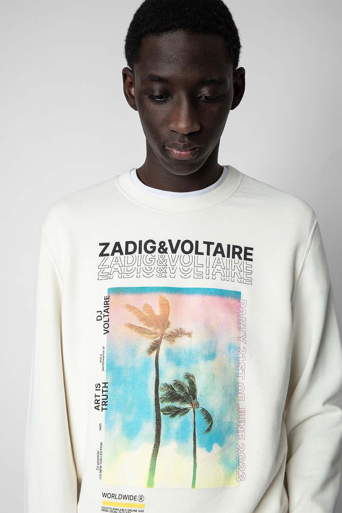 Zadig & Voltaire Yuvarlak Yaka Logolu Sweatshirt-Libas Trendy Fashion Store