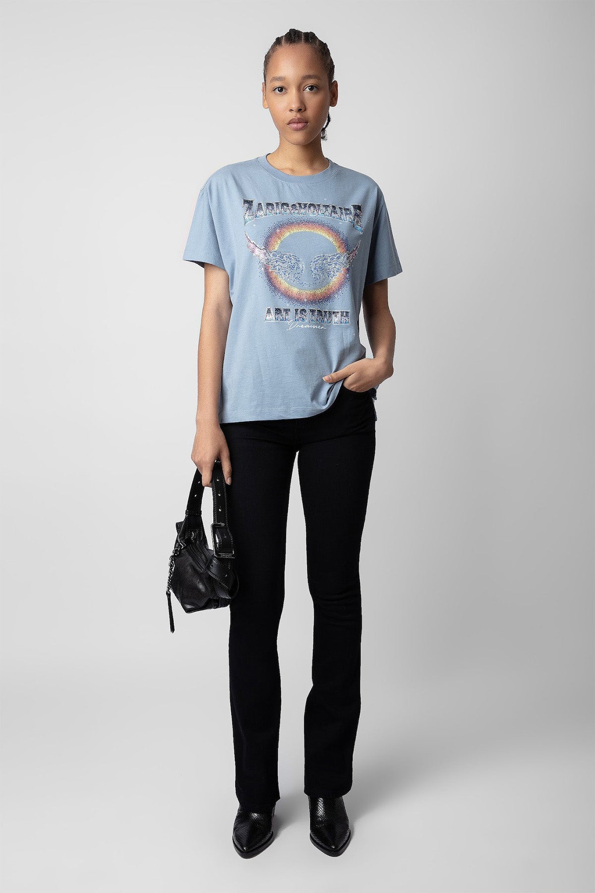 Zadig & Voltaire Yuvarlak Yaka Logolu T-shirt-Libas Trendy Fashion Store