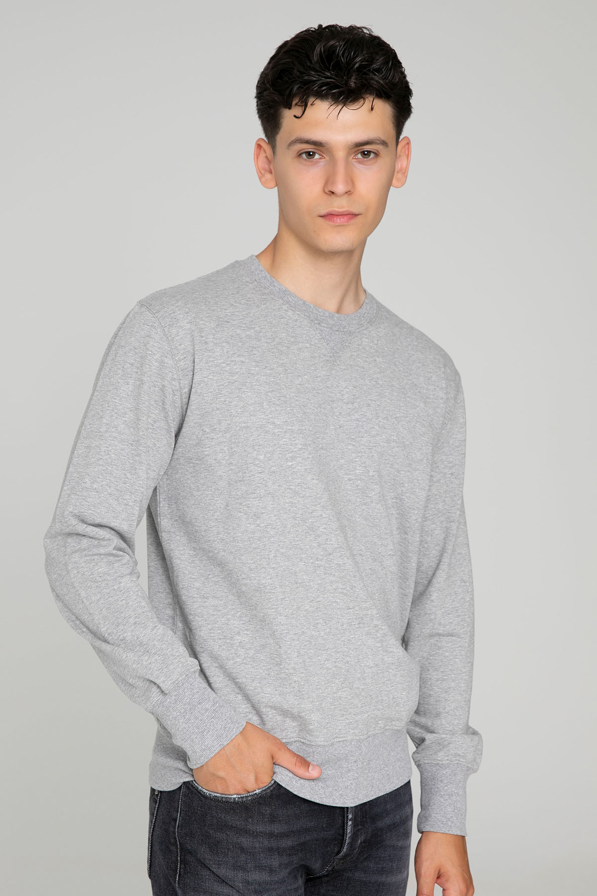 Manifattura Yuvarlak Yaka Sweatshirt