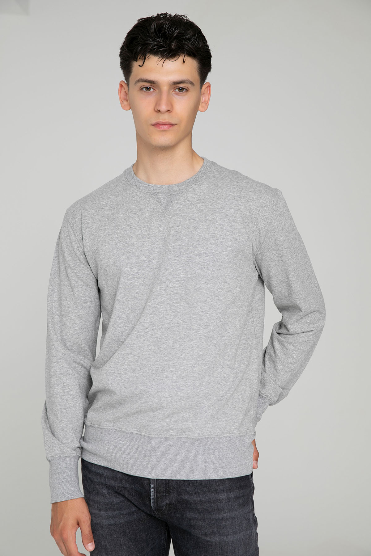 Manifattura Yuvarlak Yaka Sweatshirt