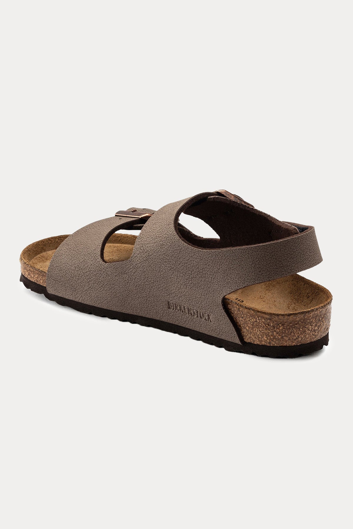 Birkenstock Kids Unisex Çocuk Milano Doğal Nubuk Deri Çift Tokalı Sandalet