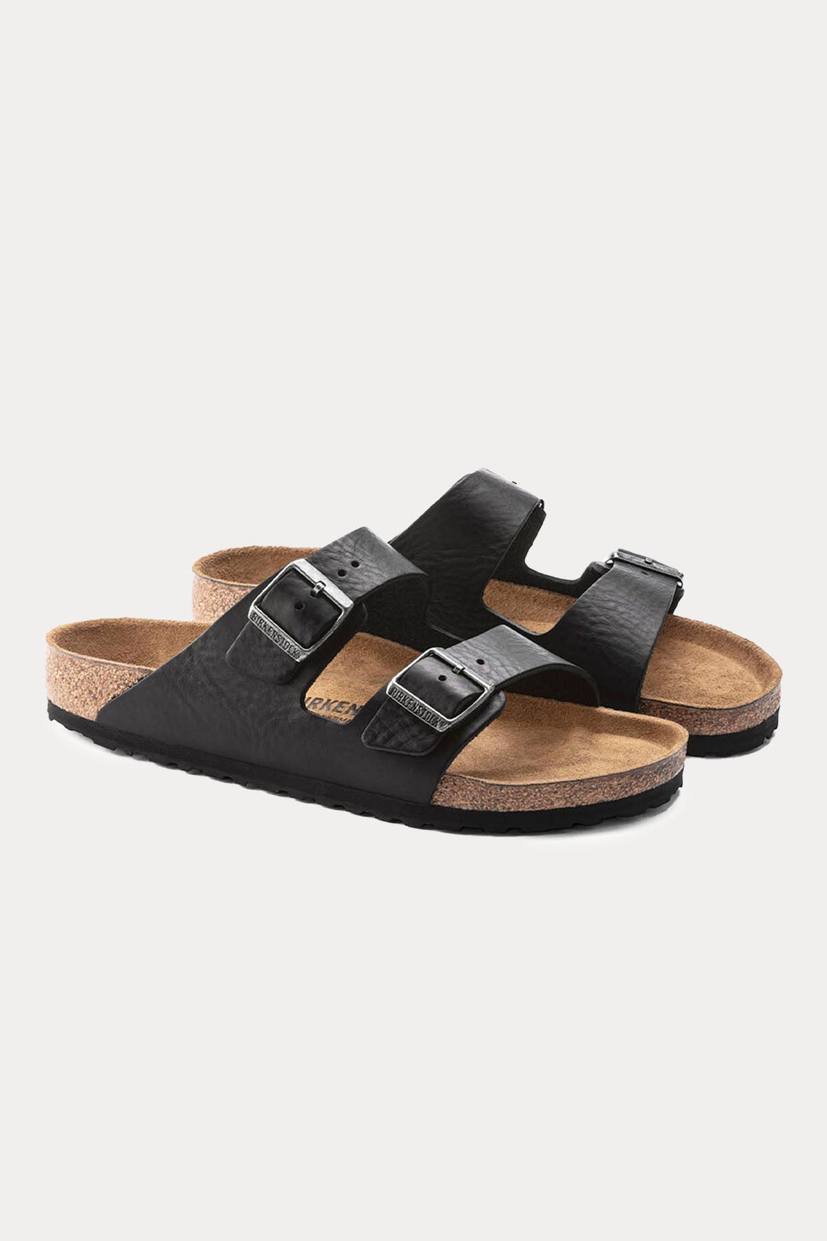 Birkenstock Arizona Çift Tokalı Doğal Deri Terlik