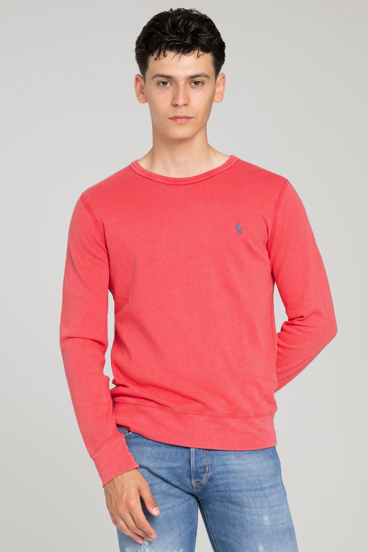 Polo Ralph Lauren Yuvarlak Yaka Yıkamalı Sweatshirt