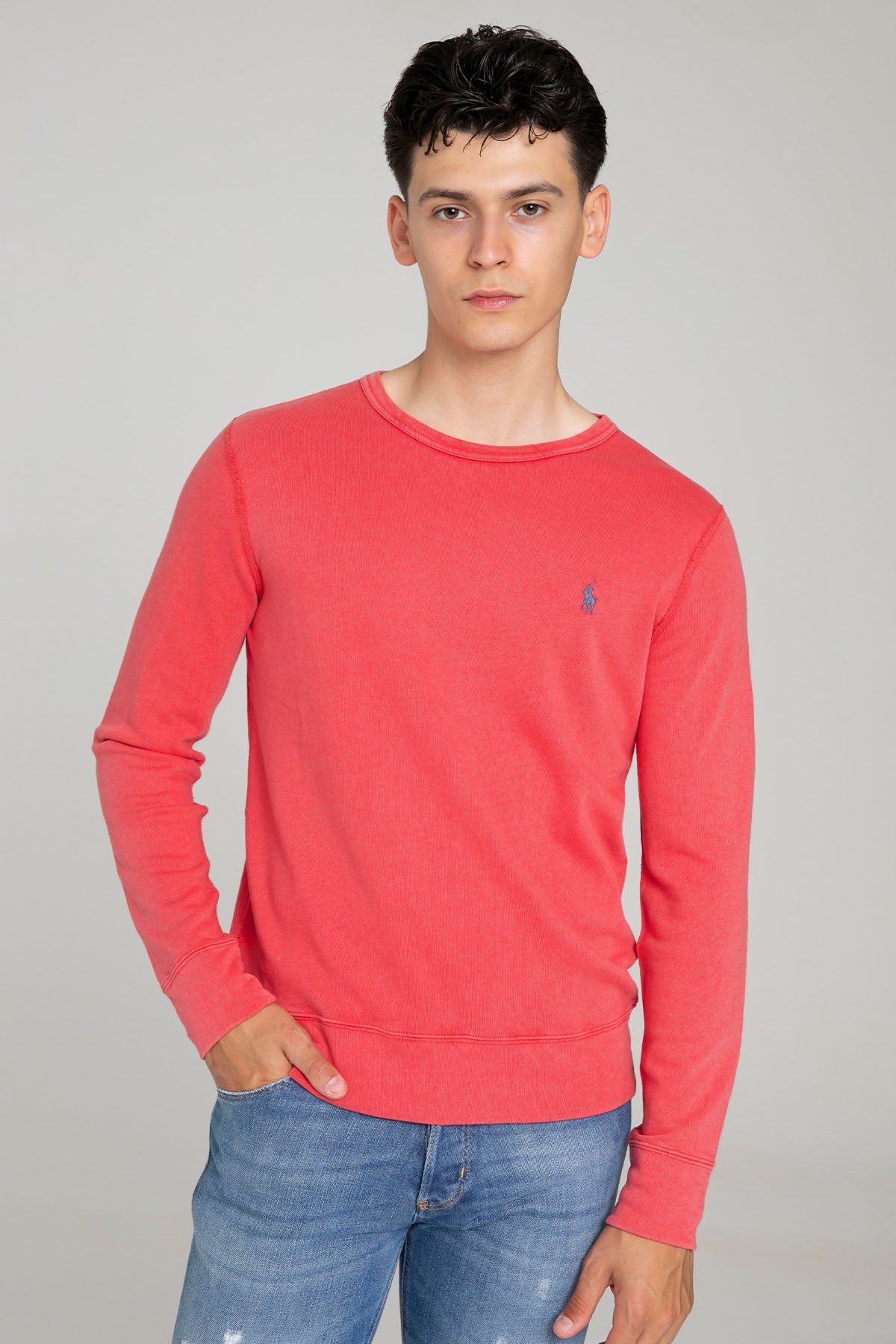 Polo Ralph Lauren Yuvarlak Yaka Yıkamalı Sweatshirt