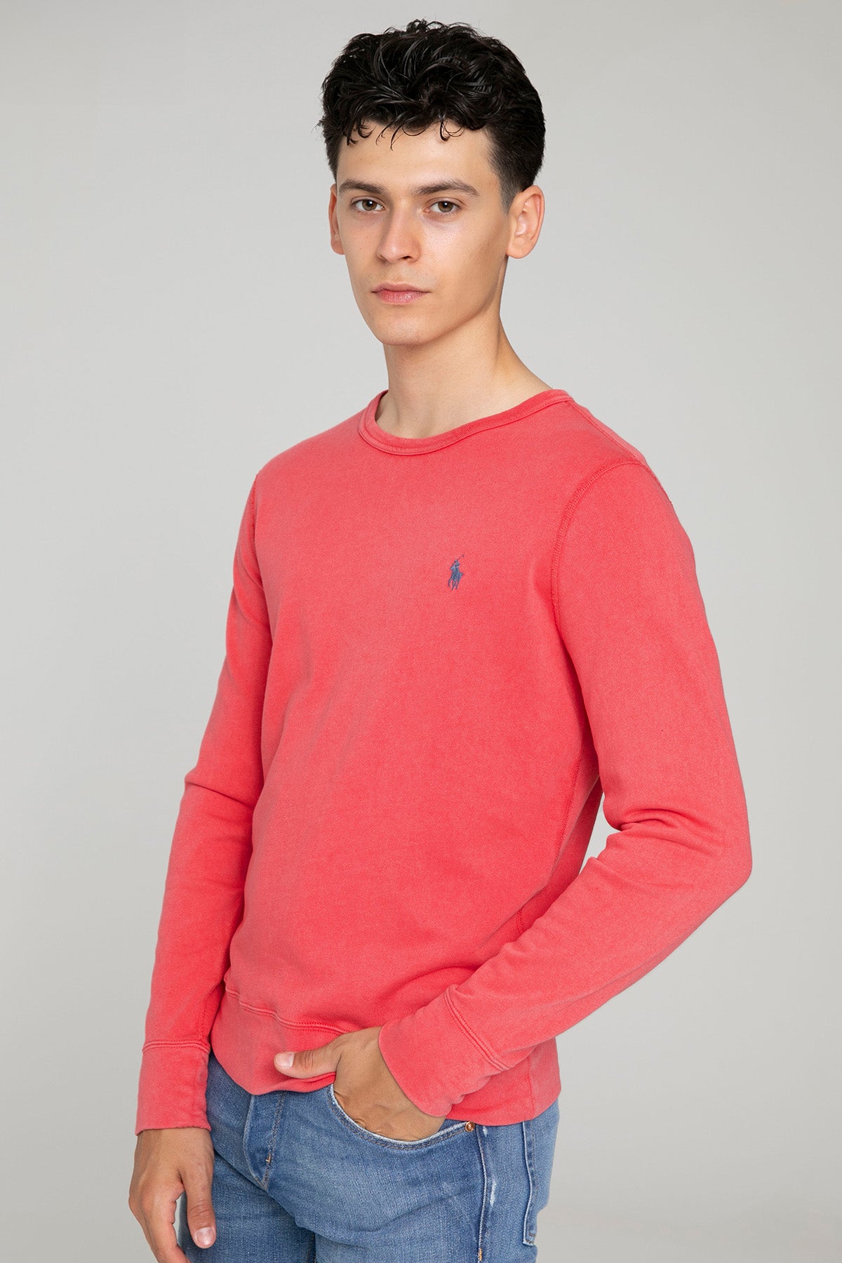 Polo Ralph Lauren Yuvarlak Yaka Yıkamalı Sweatshirt