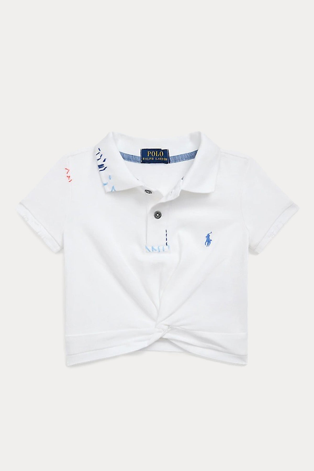 Polo Ralph Lauren Kids 4-6 Yaş Kız Çocuk Polo Yaka Crop T-shirt