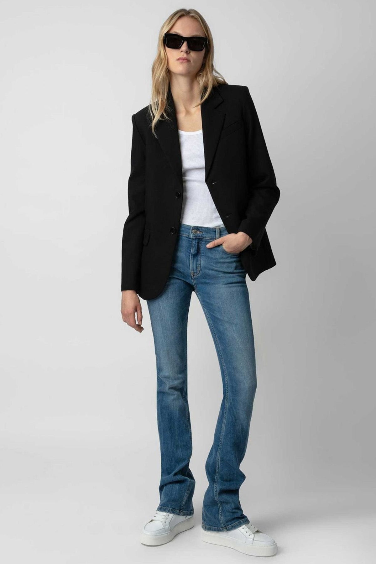 Zadig & Voltaire Sırtta Parlak Taş Logolu Blazer Ceket