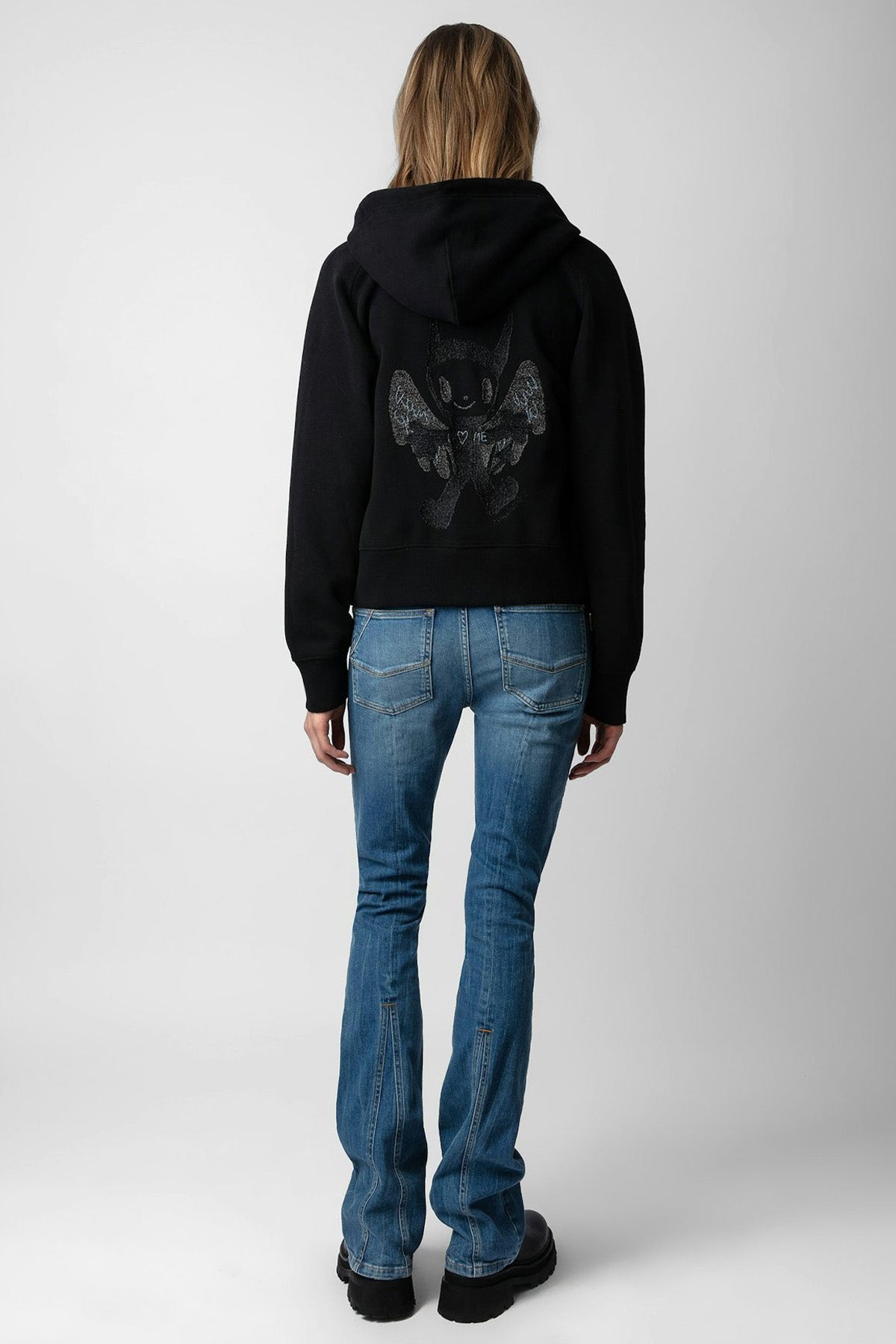 Zadig & Voltaire Sırtta Nakış Logolu Kapüşonlu Sweatshirt Ceket