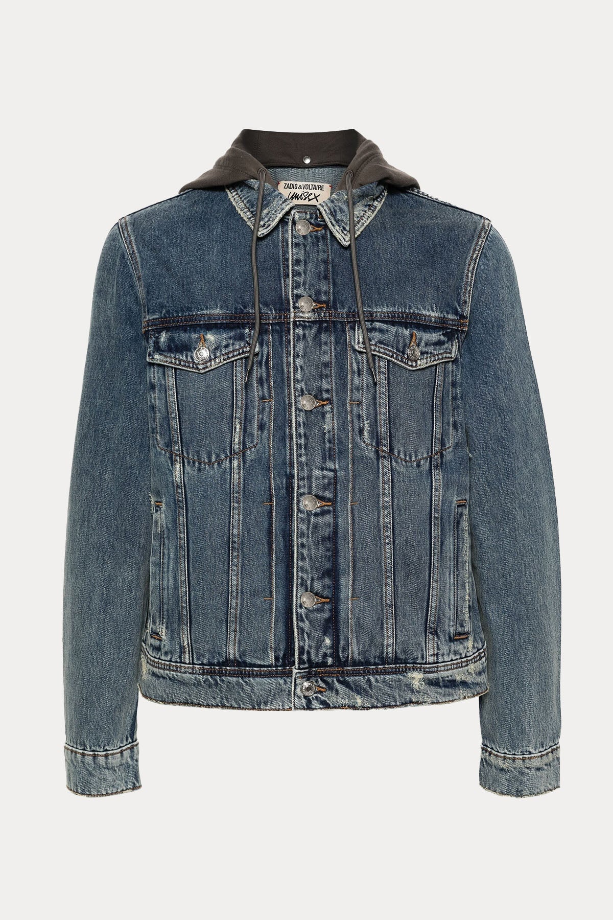 Zadig & Voltaire Unisex Kapüşonlu Denim Ceket