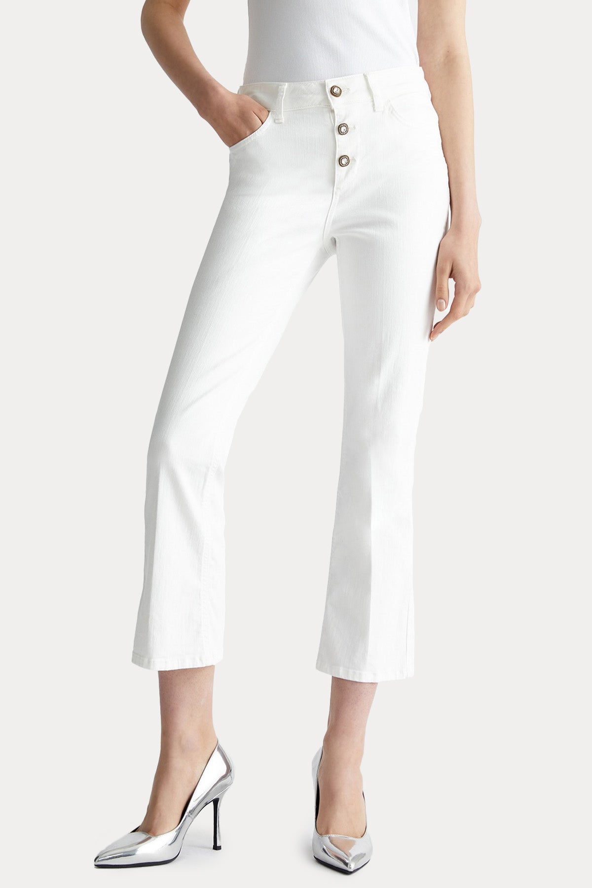 Liu Jo Skinny Fit Crop Paça Jeans