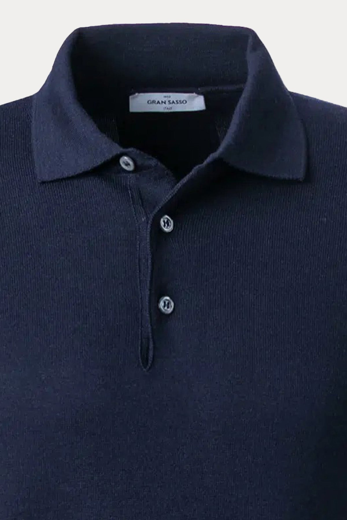 Gran Sasso Slim Fit Polo Yaka İnce Örgü Yün Triko