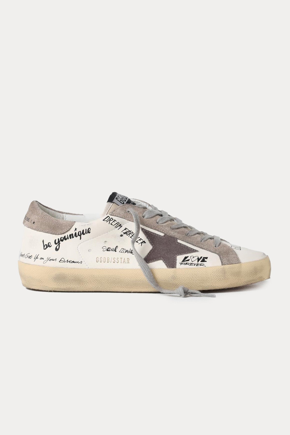 Golden Goose Super-Star Grafik Baskılı Deri Sneaker Ayakkabı