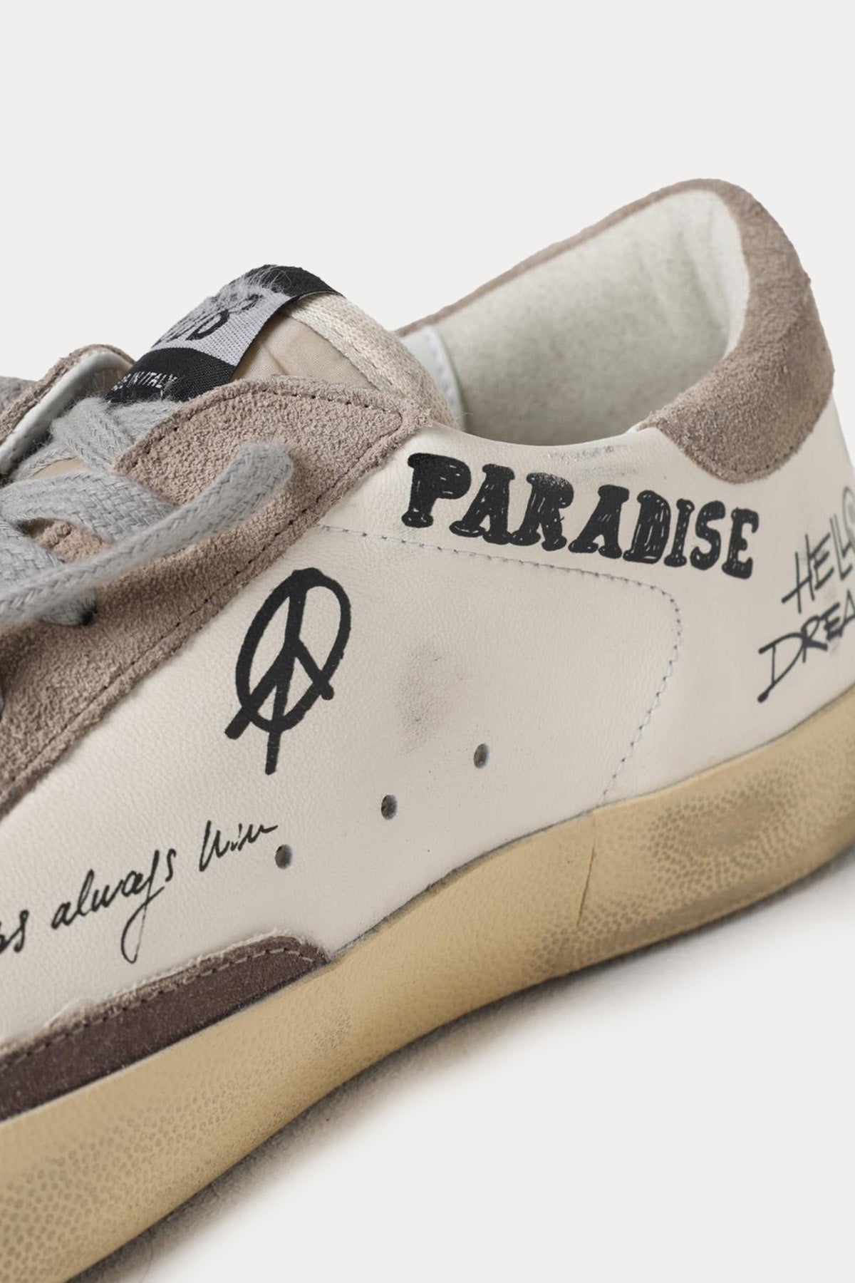 Golden Goose Super-Star Grafik Baskılı Deri Sneaker Ayakkabı