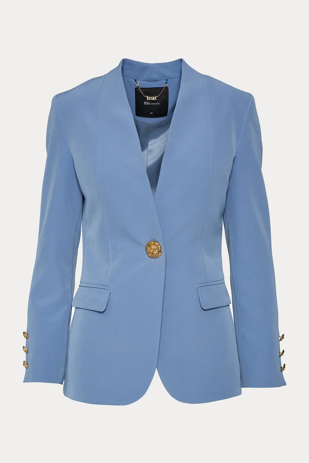 Bsb Broş Detaylı Blazer Ceket