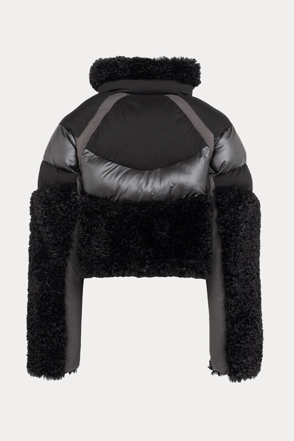 Vegancode Kürklü Crop Puffer Mont