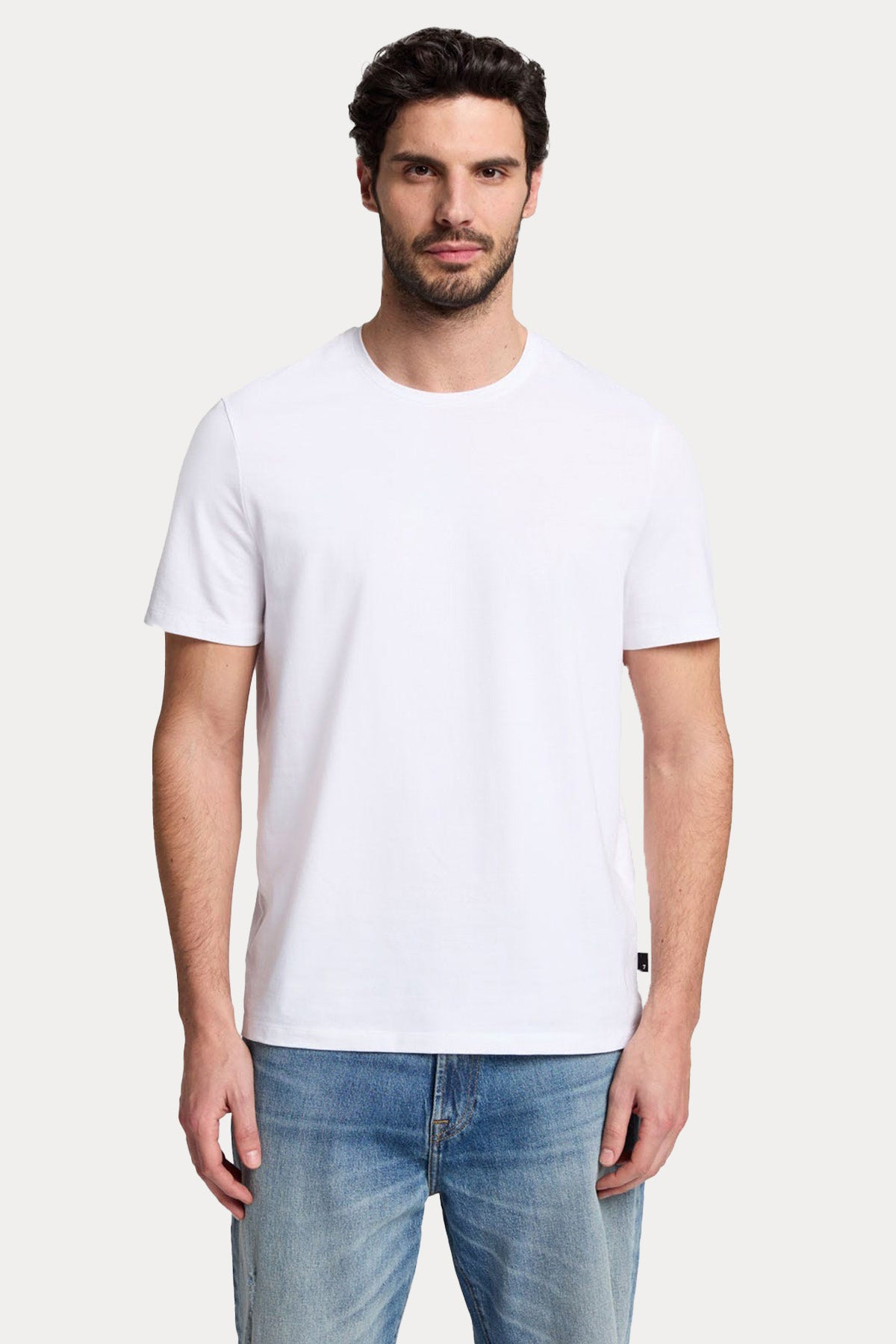 7 For All Mankind Luxe Performance Regular Fit Yuvarlak Yaka T-shirt