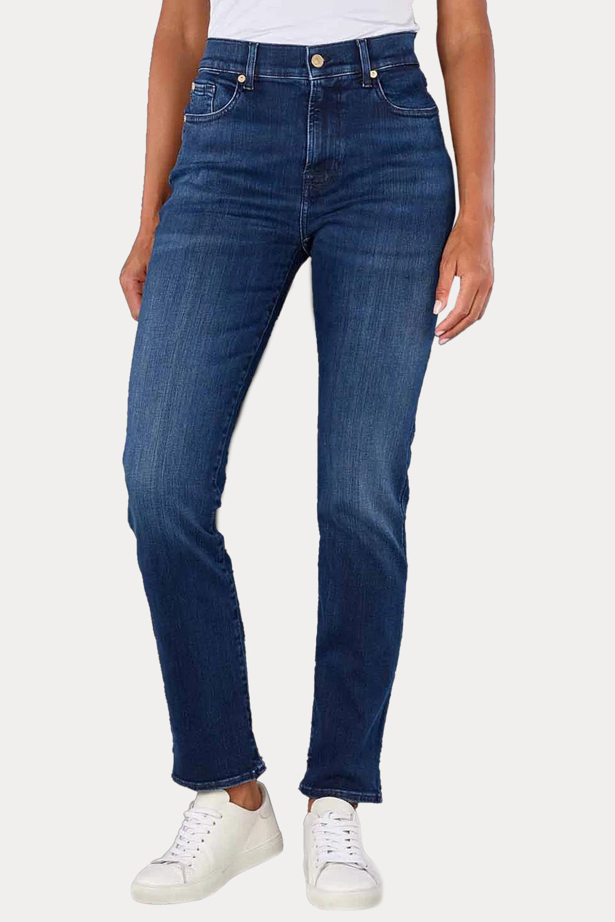 7 For All Mankind Relaxed Skinny Fit Yıkamalı Streç Jeans