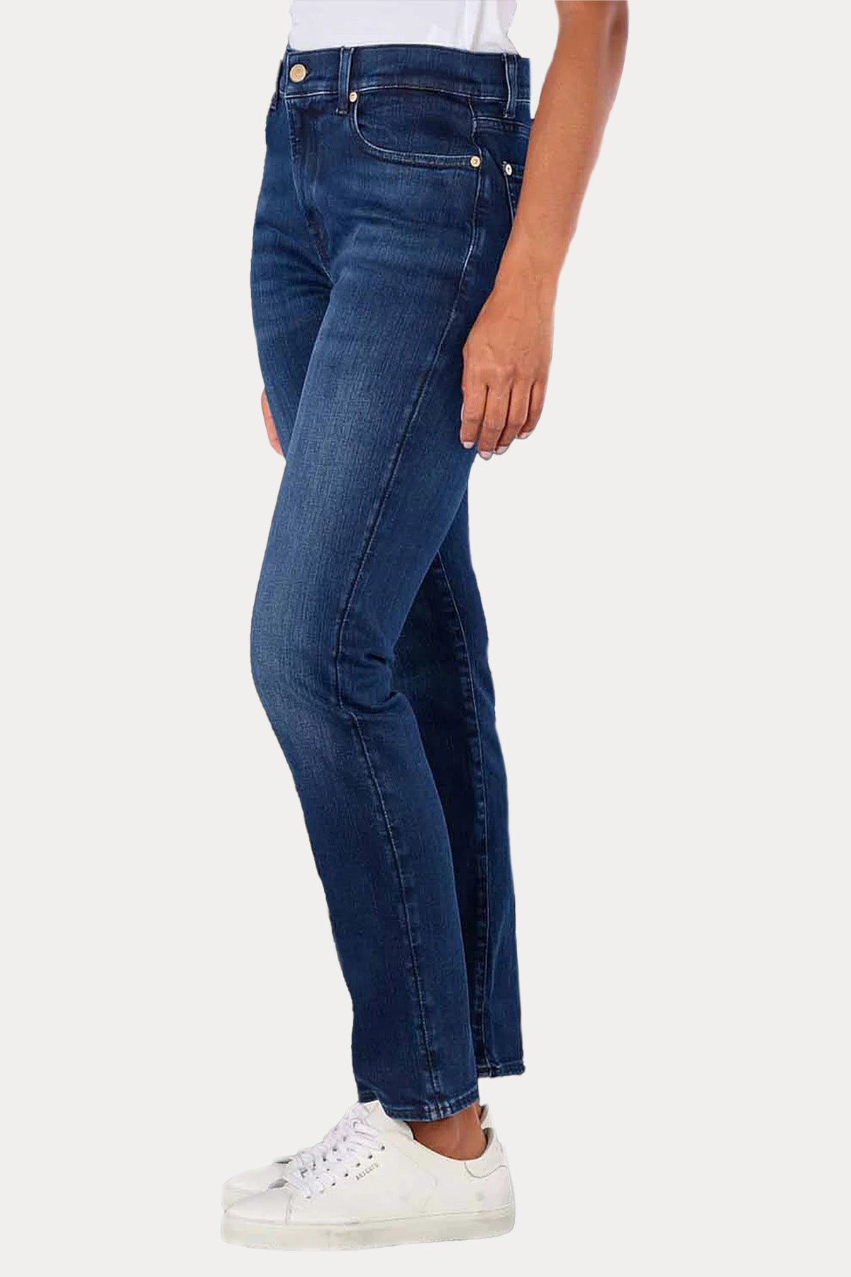 7 For All Mankind Relaxed Skinny Fit Yıkamalı Streç Jeans