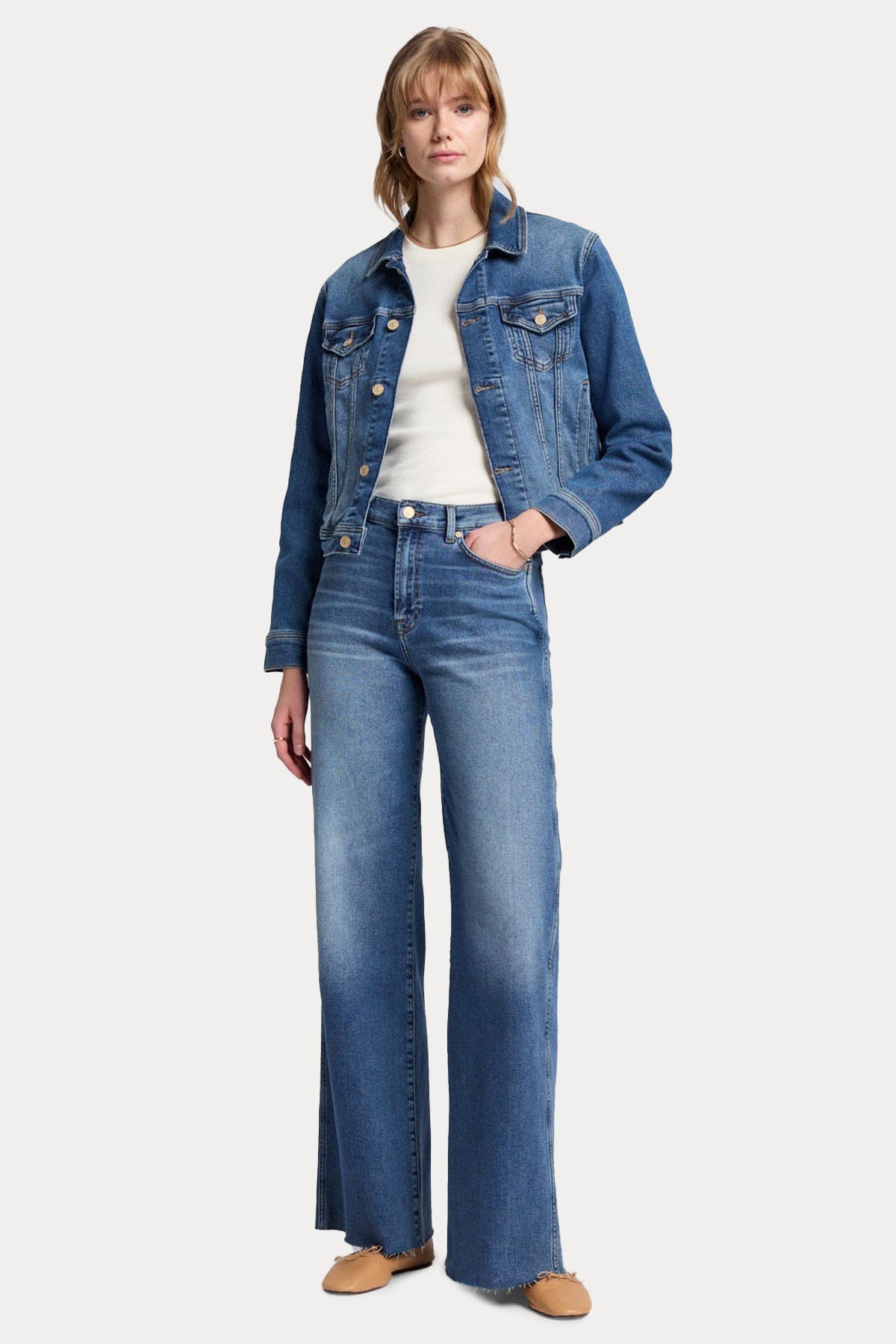 7 For All Mankind Luxe Vintage Denim Ceket