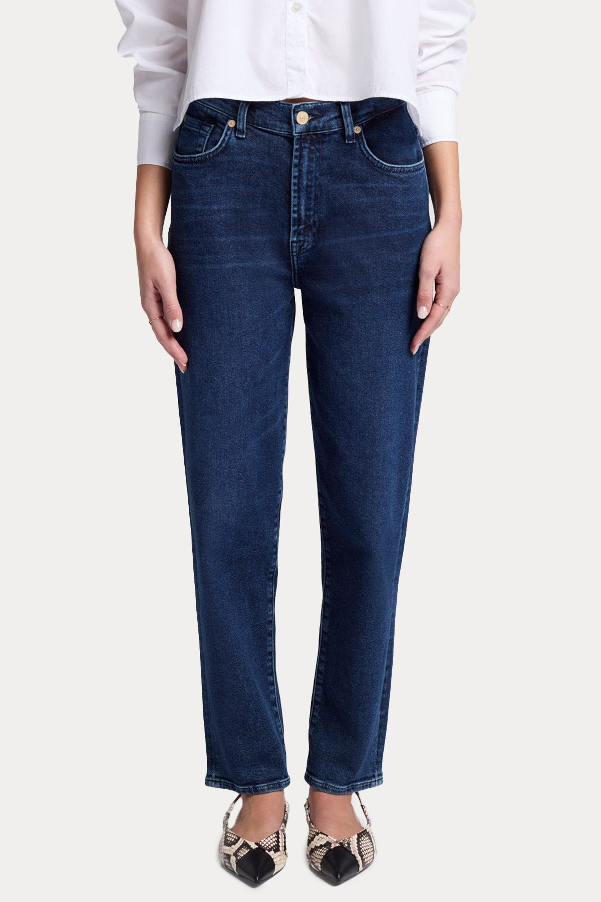 7 For All Mankind Malia Yüksek Bel Straight Fit Jeans