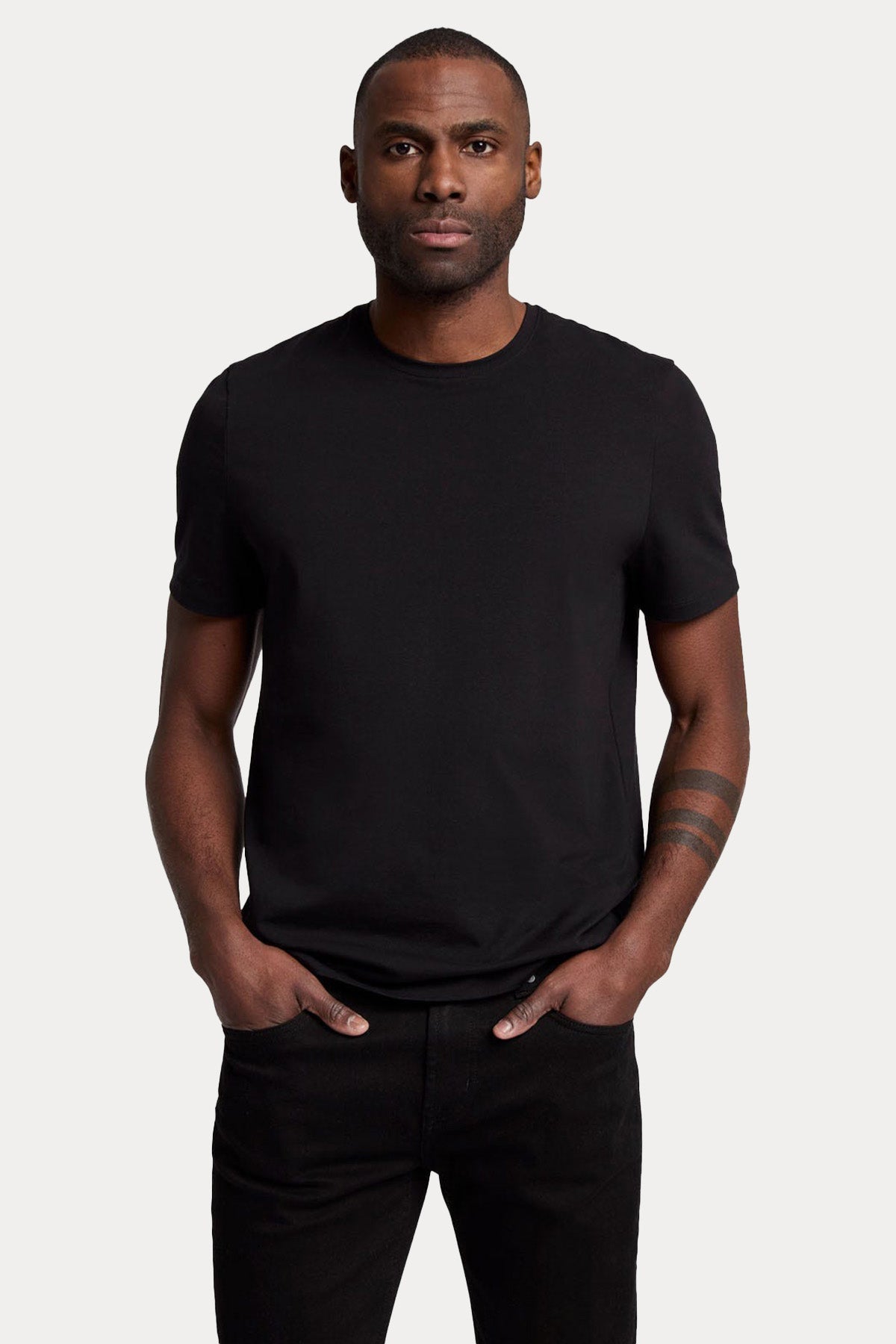 7 For All Mankind Luxe Performance Regular Fit Yuvarlak Yaka T-shirt