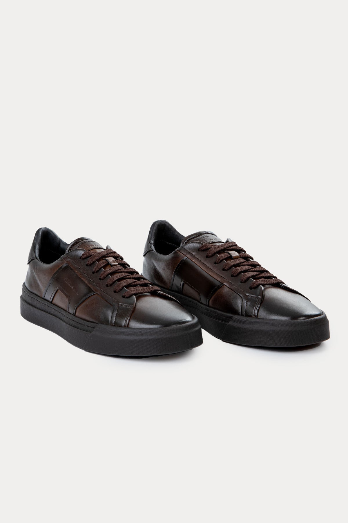 Santoni Double Buckle Deri Sneaker Ayakkabı