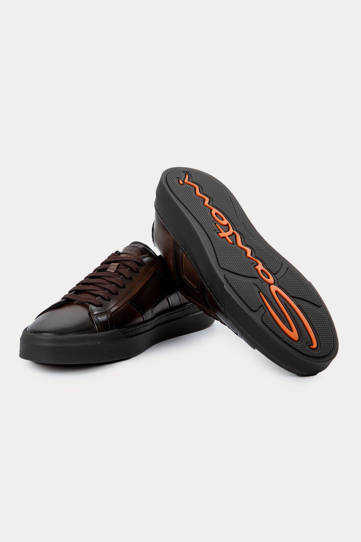 Santoni Double Buckle Deri Sneaker Ayakkabı