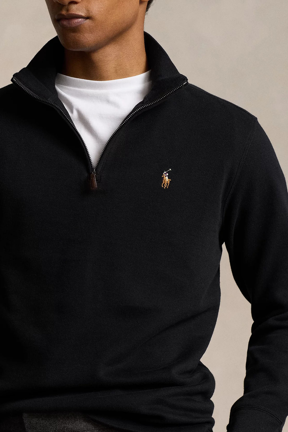 Polo Ralph Lauren Estate Rib Dik Yaka Yarım Fermuarlı Sweatshirt