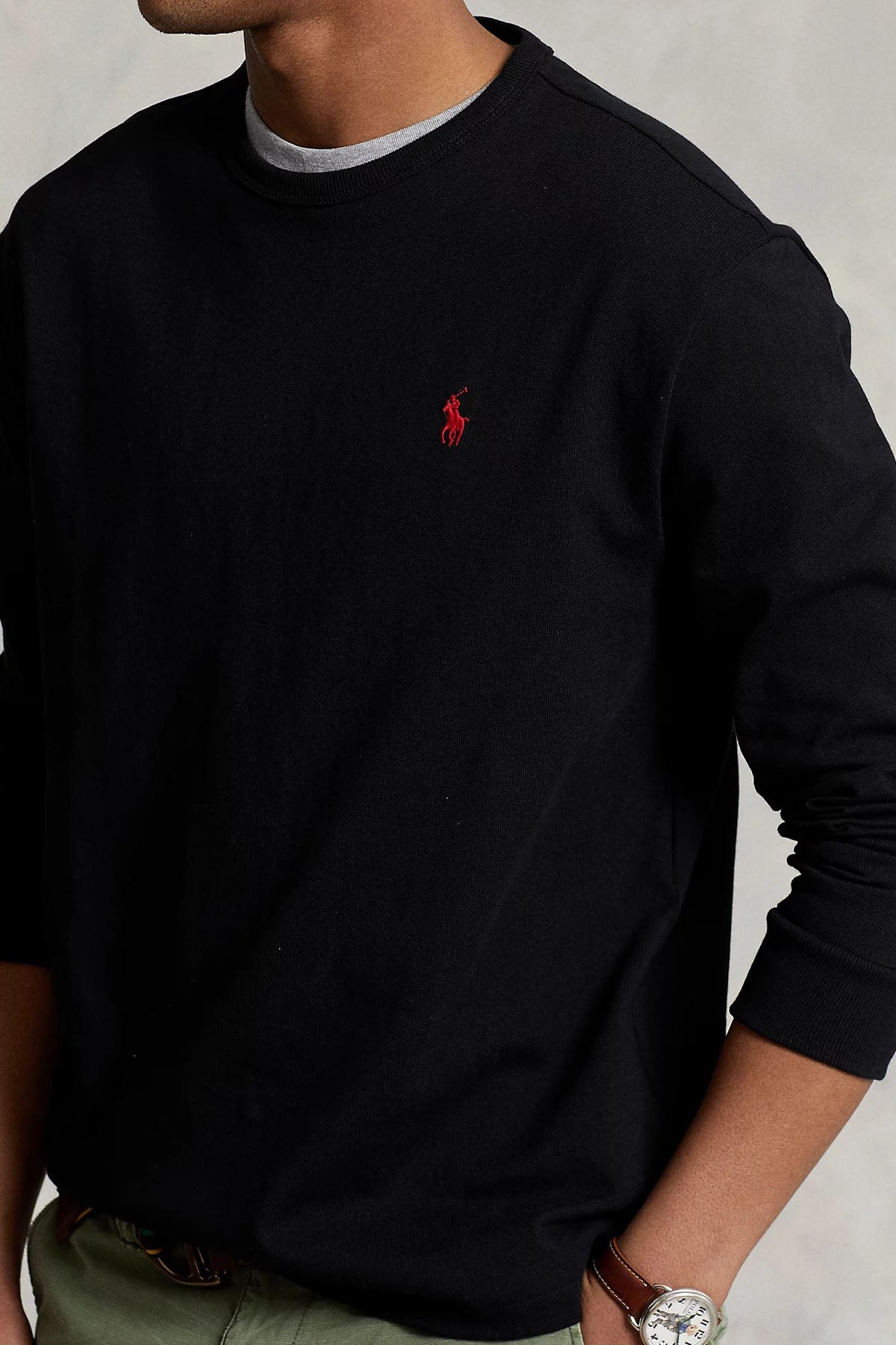 Polo Ralph Lauren Yuvarlak Yaka Logolu İnce Sweatshirt