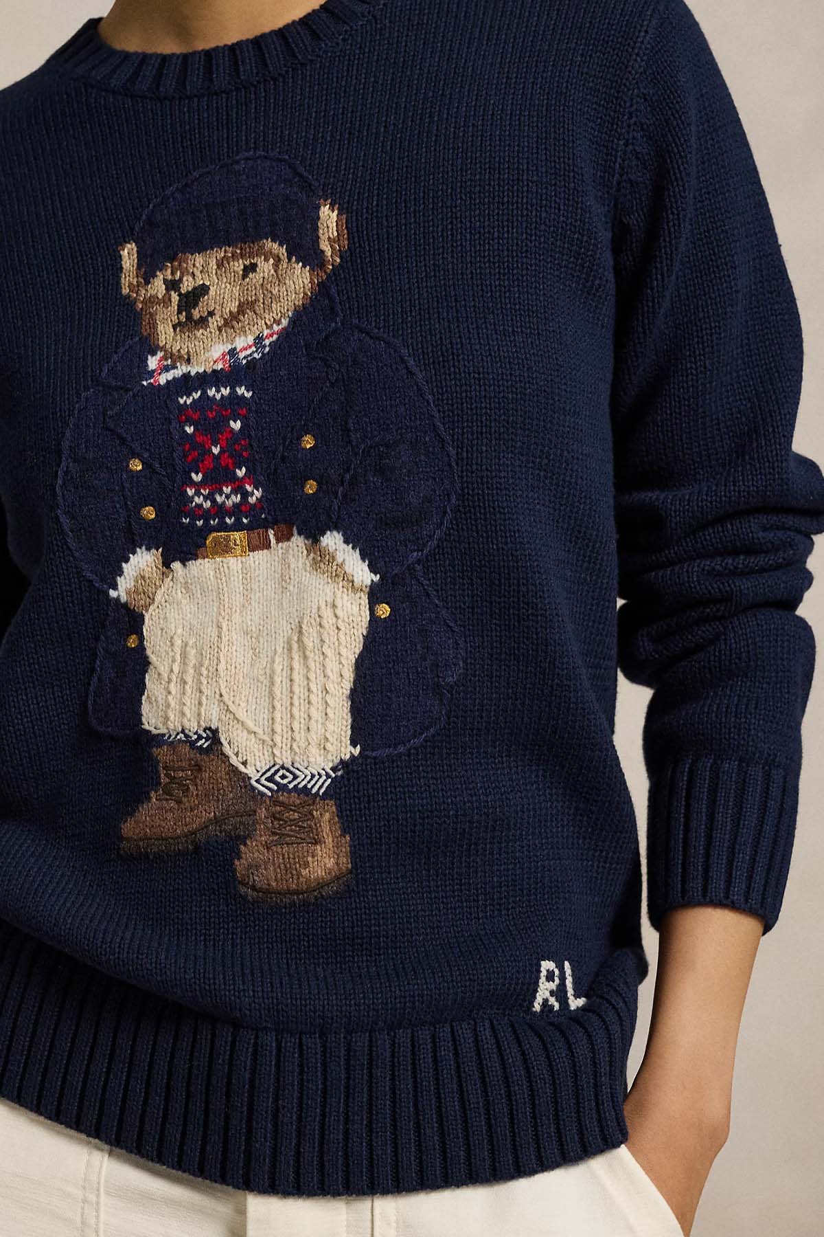 Polo Ralph Lauren Soft Fit Yuvarlak Yaka Örgü Polo Bear Triko