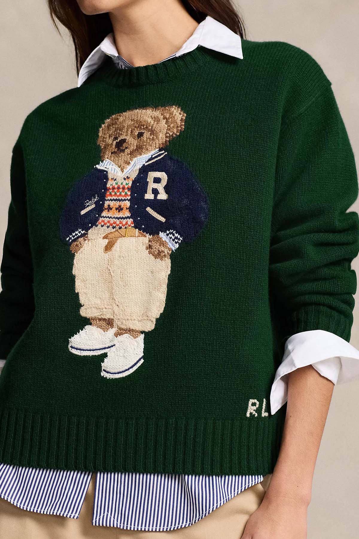 Polo Ralph Lauren Relaxed Fit Polo Bear Kaşmir Örgü Yün Triko