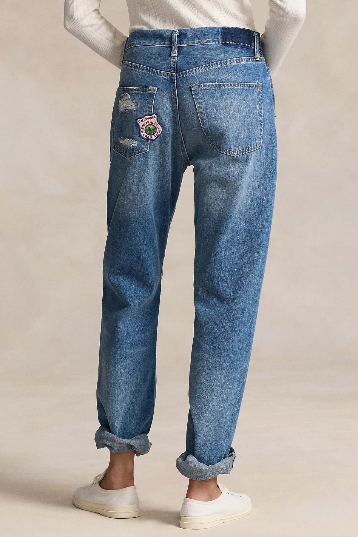 Polo Ralph Lauren Relaxed Straight Fit Logo Yamalı Jeans