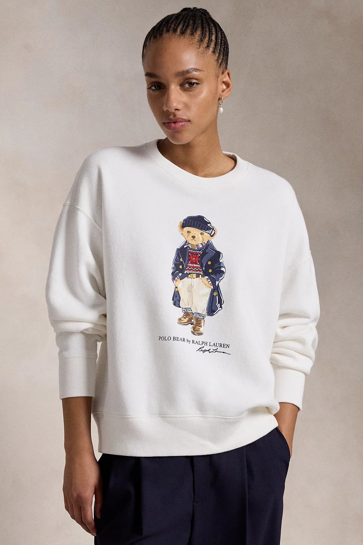 Polo Ralph Lauren Soft Fit Yuvarlak Yaka Polo Bear Sweatshirt