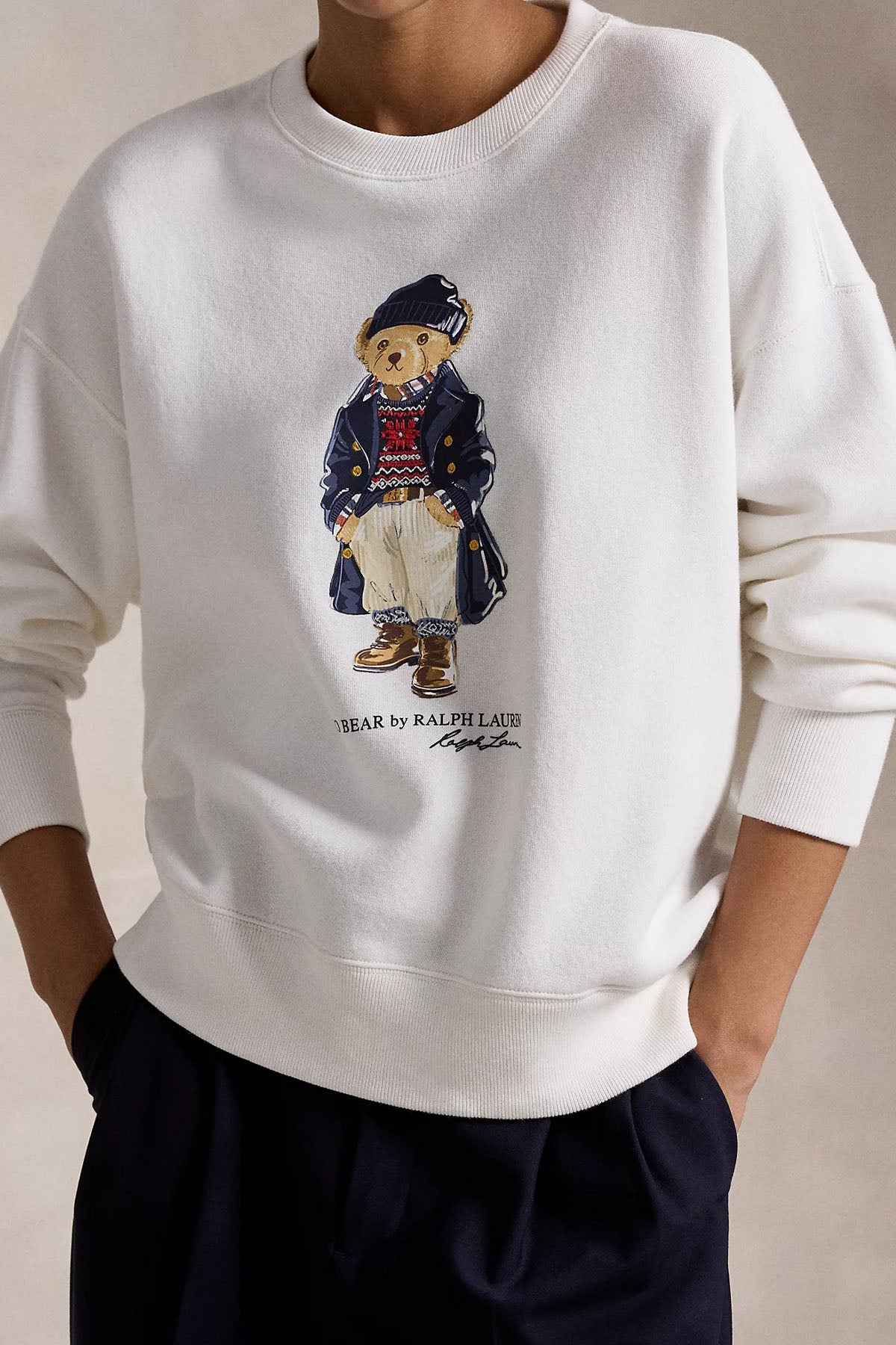 Polo Ralph Lauren Soft Fit Yuvarlak Yaka Polo Bear Sweatshirt