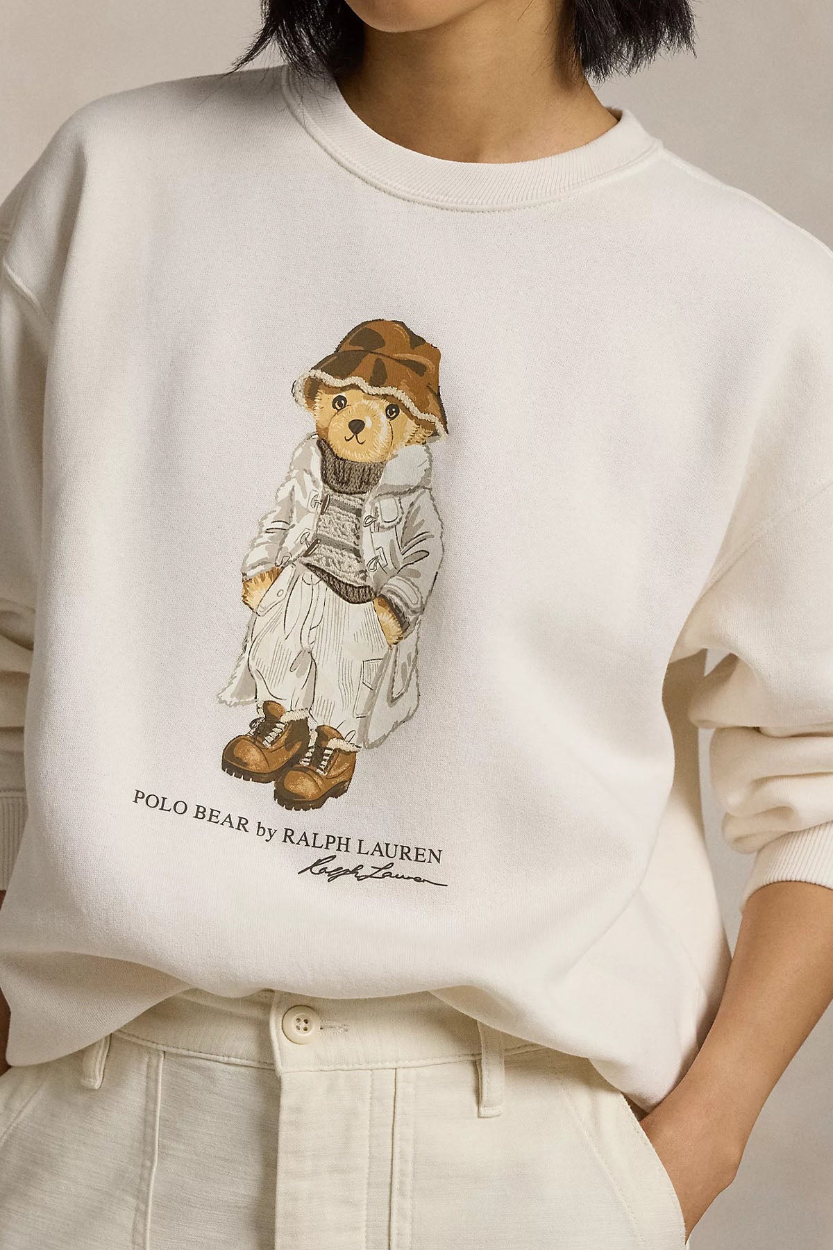 Polo Ralph Lauren Soft Fit Yuvarlak Yaka Polo Bear Sweatshirt