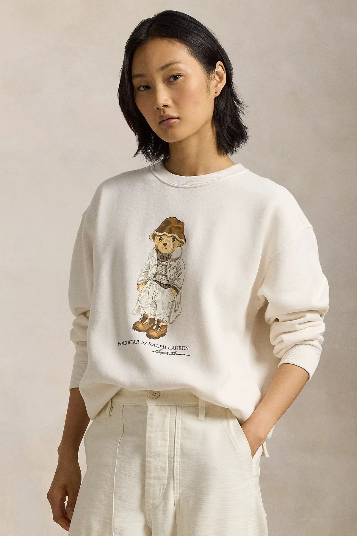 Polo Ralph Lauren Soft Fit Yuvarlak Yaka Polo Bear Sweatshirt