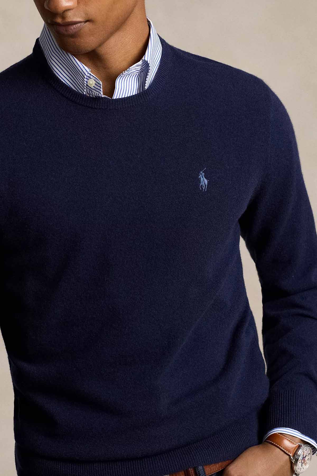 Polo Ralph Lauren Yuvarlak Yaka İnce Örgü Yün Triko