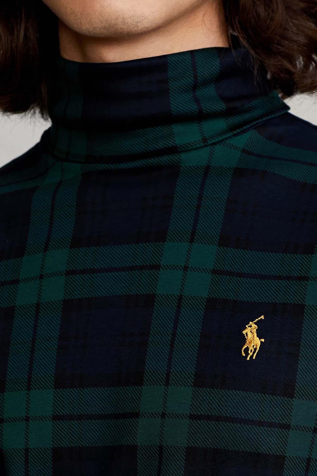 Polo Ralph Lauren Ekose Desenli Balıkçı Yaka İnce Sweatshirt