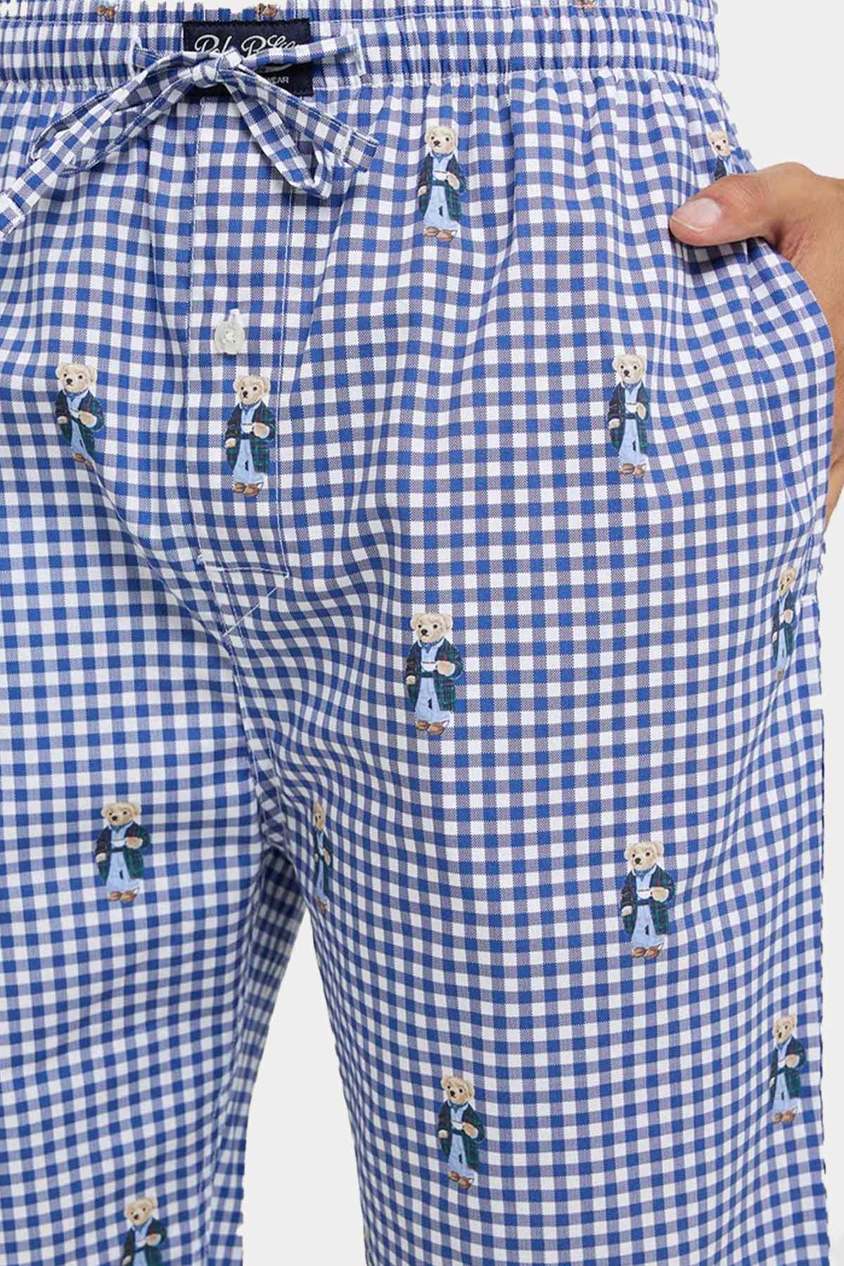 Polo Ralph Lauren Polo Bear Beli Lastikli Pötikareli Pijama Altı