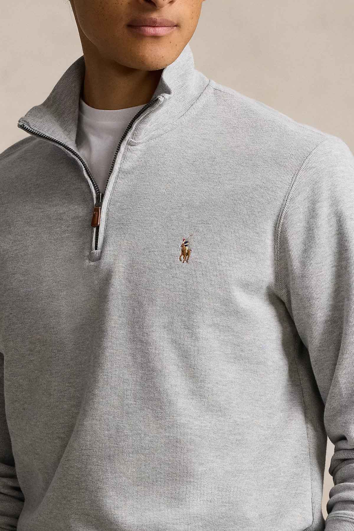 Polo Ralph Lauren Estate Rib Dik Yaka Yarım Fermuarlı Sweatshirt