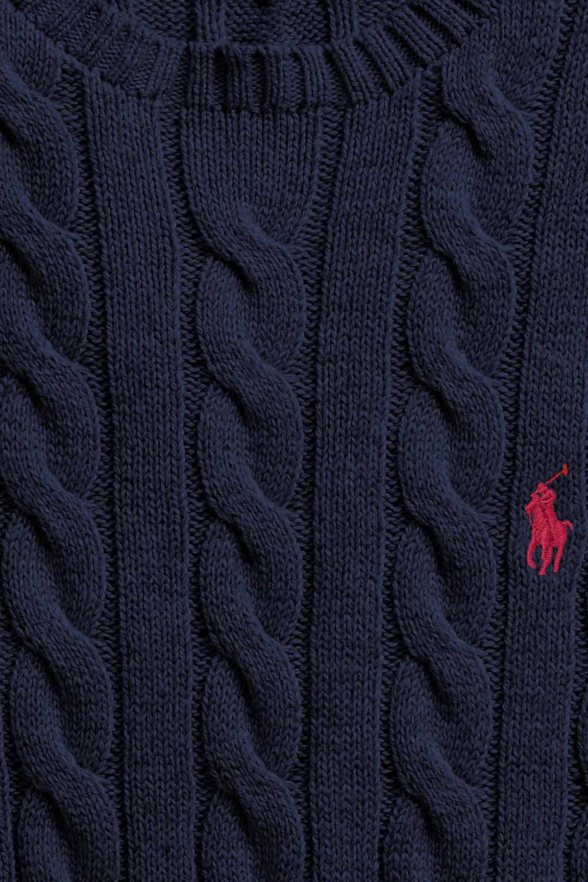 Polo Ralph Lauren Yuvarlak Yaka Saç Örgü Triko