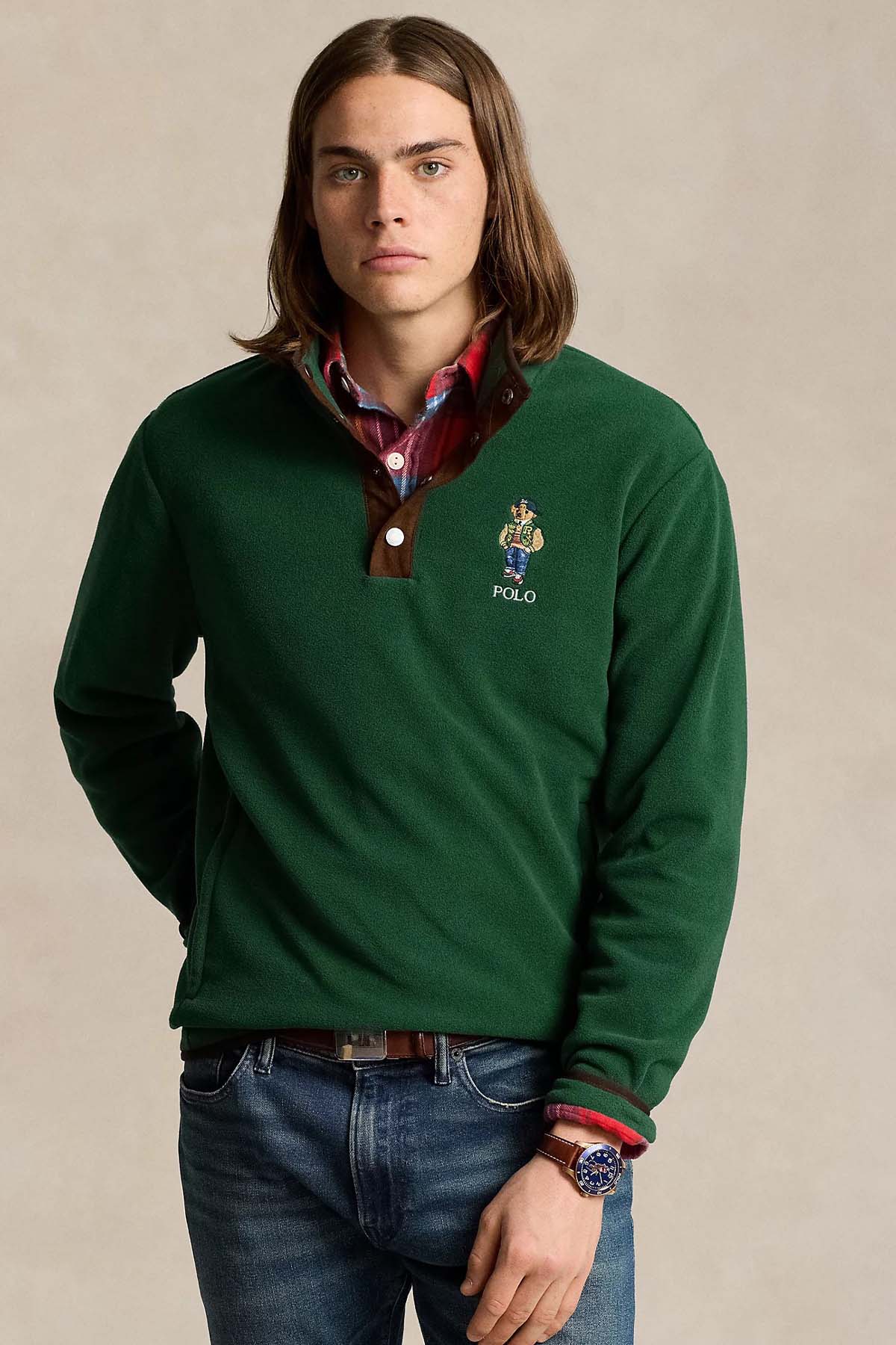 Polo Ralph Lauren Relaxed Fit Polo Bear Dik Yaka Sweatshirt