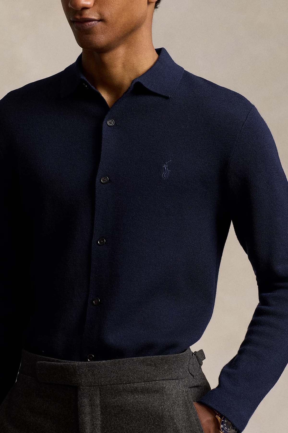 Polo Ralph Lauren Regular Fit İnce Örgü Yün Gömlek