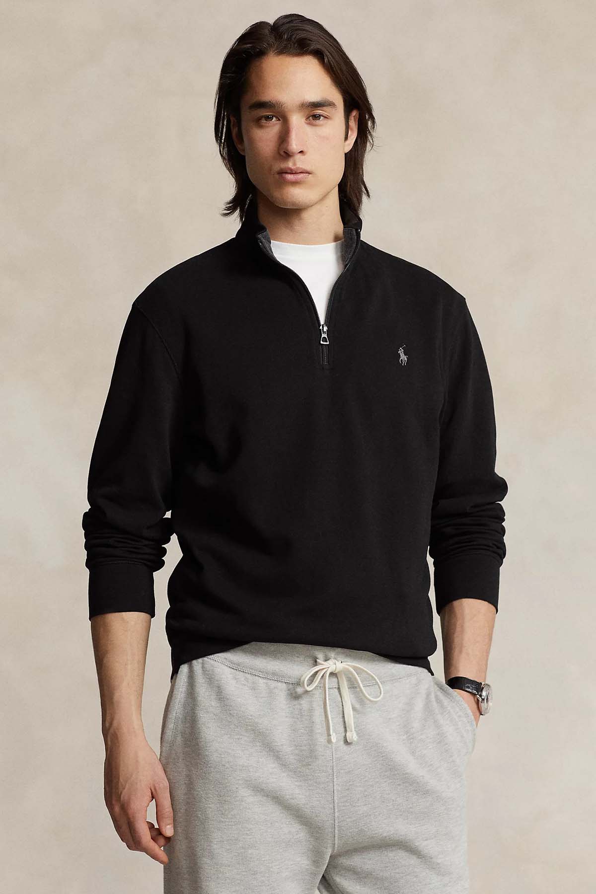 Polo Ralph Lauren Dik Yaka Yarım Fermuarlı Sweatshirt