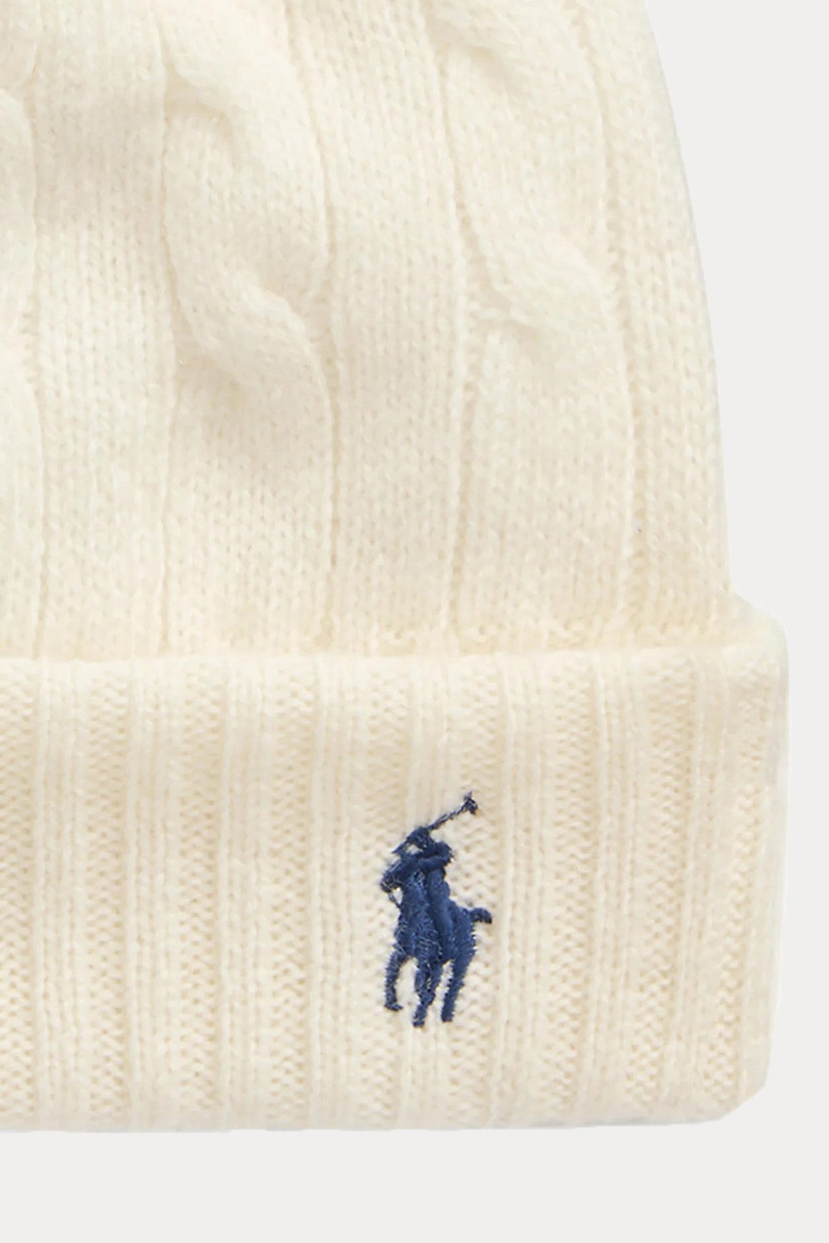 Polo Ralph Lauren Unisex Kaşmir Saç Örgü Yün Bere