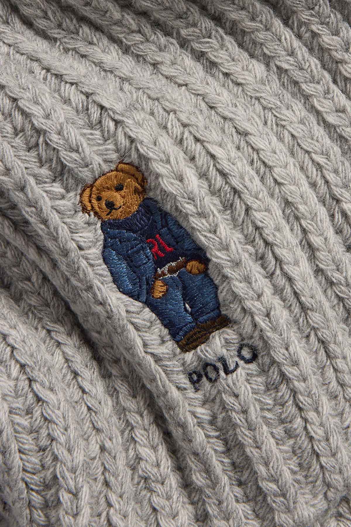 Polo Ralph Lauren Unisex Polo Bear Örgü Yün Atkı