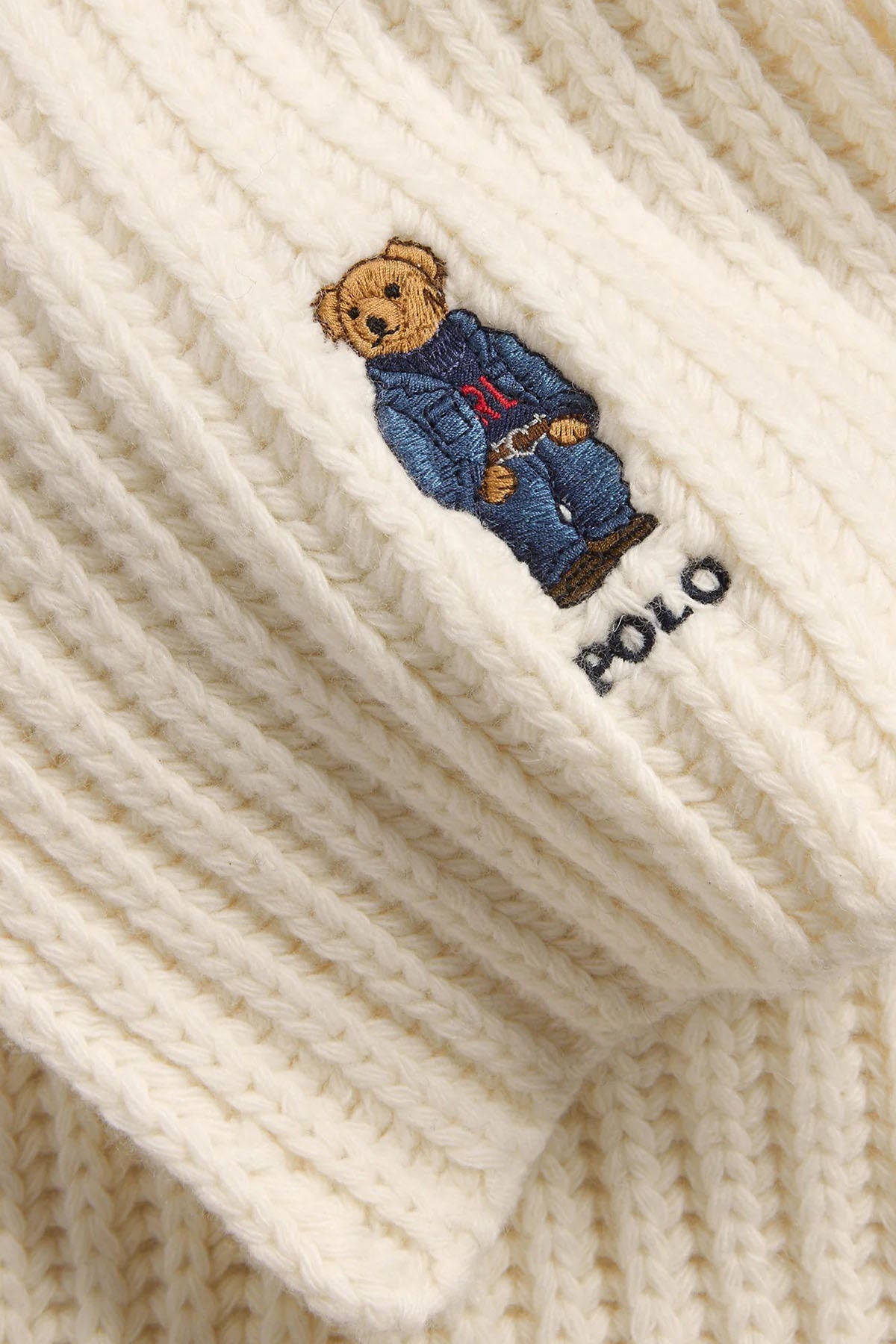 Polo Ralph Lauren Unisex Polo Bear Örgü Yün Atkı