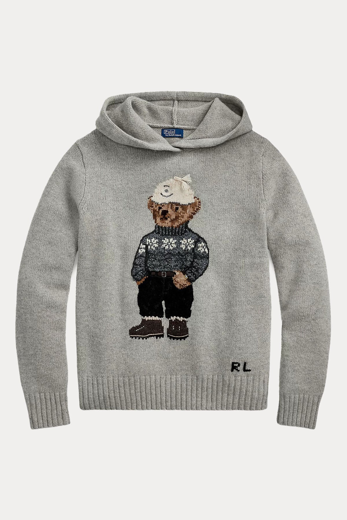 Polo Ralph Lauren Polo Bear Kapüşonlu Kaşmir Örgü Yün Triko